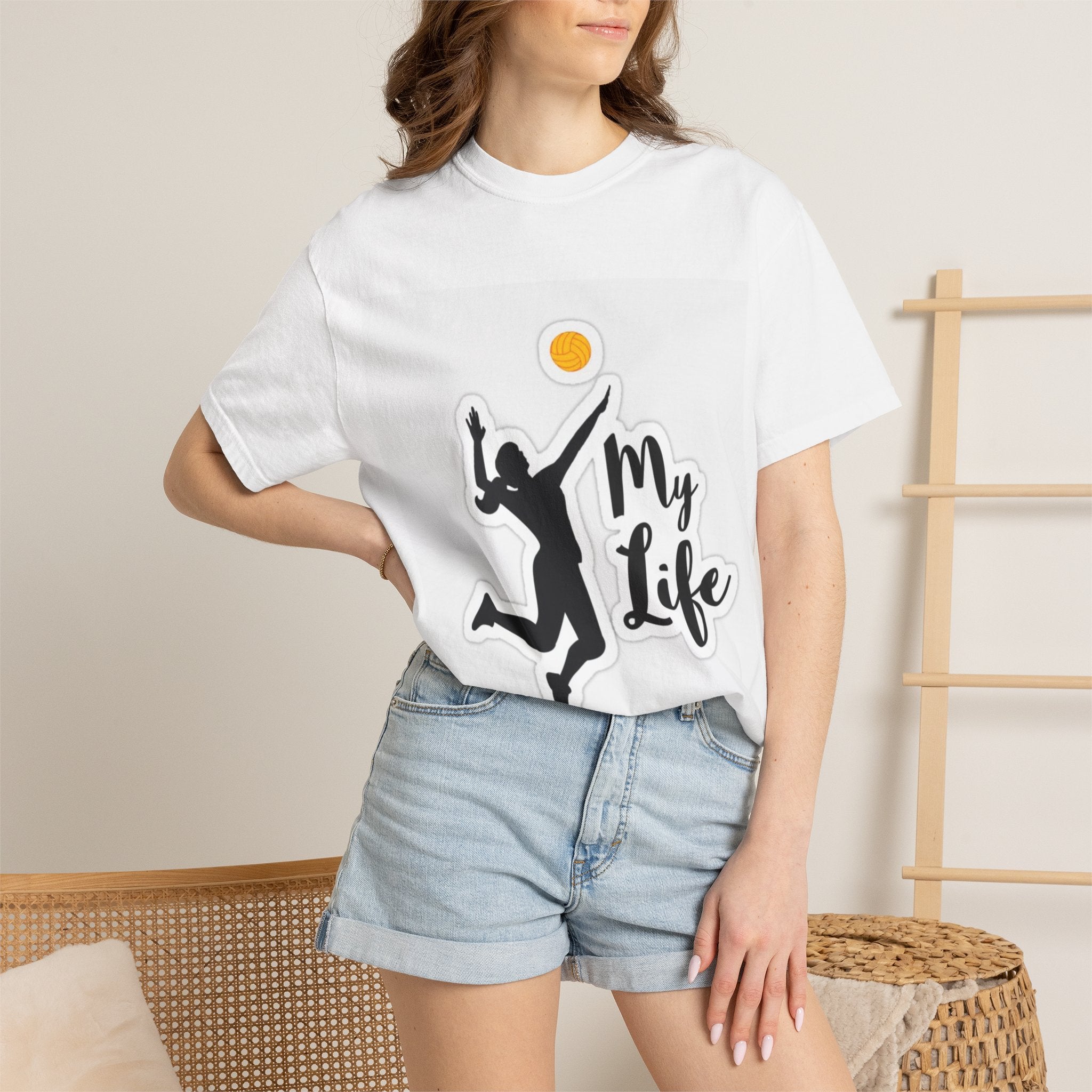 Volleyball Love T-Shirt — "My Life" Player Graphic Tee